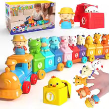 Montessori Farm Train Set for Toddlers Counting & Sorting Toy
